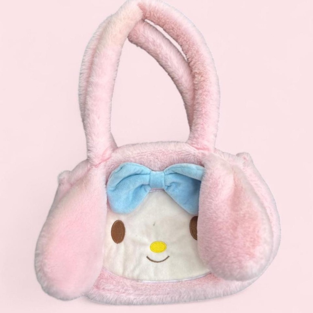 Cute Pink Plush Bunny Bag